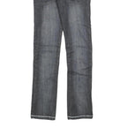 REBEL SPIRIT Womens Slim Blue Denim Jeans W26 L32 British Flag Stitching