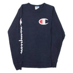 CHAMPION Mens T-Shirt Blue Long Sleeve S