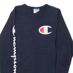 CHAMPION Mens T-Shirt Blue Long Sleeve S