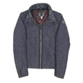 G-STAR Womens Blue Zip Jacket M Polyester Blend Tweed Casual Lightweight