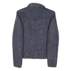 G-STAR Womens Blue Zip Jacket M Polyester Blend Tweed Casual Lightweight