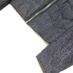 G-STAR Womens Blue Zip Jacket M Polyester Blend Tweed Casual Lightweight