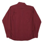 WRANGLER Mens Maroon Cotton Blend Shirt M Button Chest Pockets Classic Fit