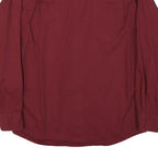 WRANGLER Mens Maroon Cotton Blend Shirt M Button Chest Pockets Classic Fit