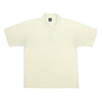 NIKE Mens Cream Short Sleeve Plain Polo Shirt XL Casual Cotton Blend