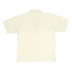 NIKE Mens Cream Short Sleeve Plain Polo Shirt XL Casual Cotton Blend