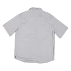 WRANGLER Mens Grey Cotton Blend Shirt L Casual Button Pocket Classic