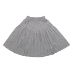 LEVI'S Womens Grey Metallic Pleated Midi Polyester Blend Skirt XS Elegant