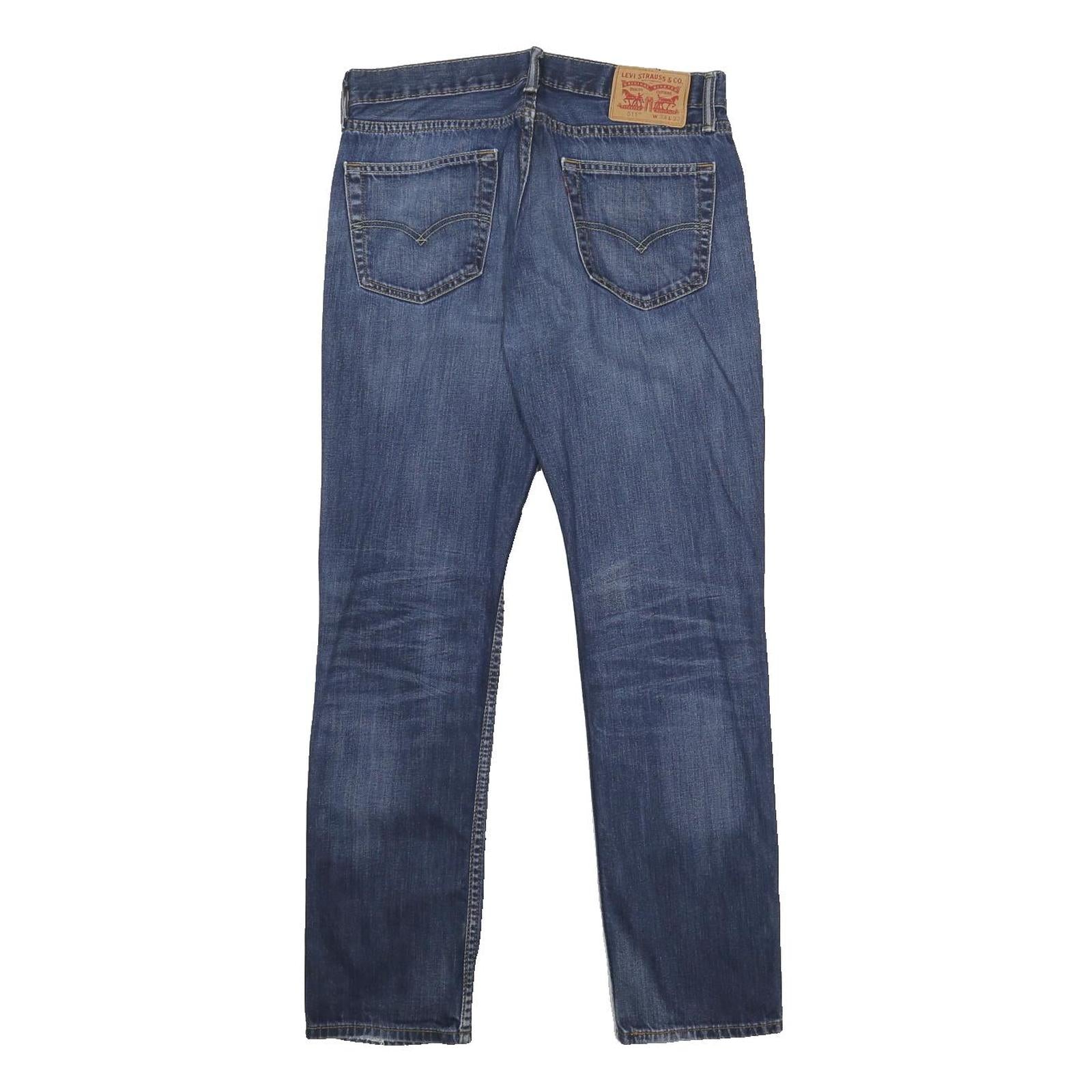 LEVI'S 511 Mens Slim Blue Denim Medium W33 L32 Slim Fit Zip Jeans