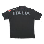 KAPPA Mens Black Italia Short Sleeve Polo Shirt XL Cotton Sportswear