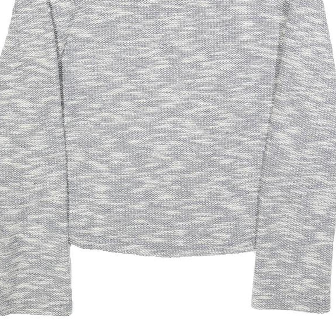 ETAM Womens Grey Cotton Blend Zip Jacket XS Knit Textured Casual Outerwear