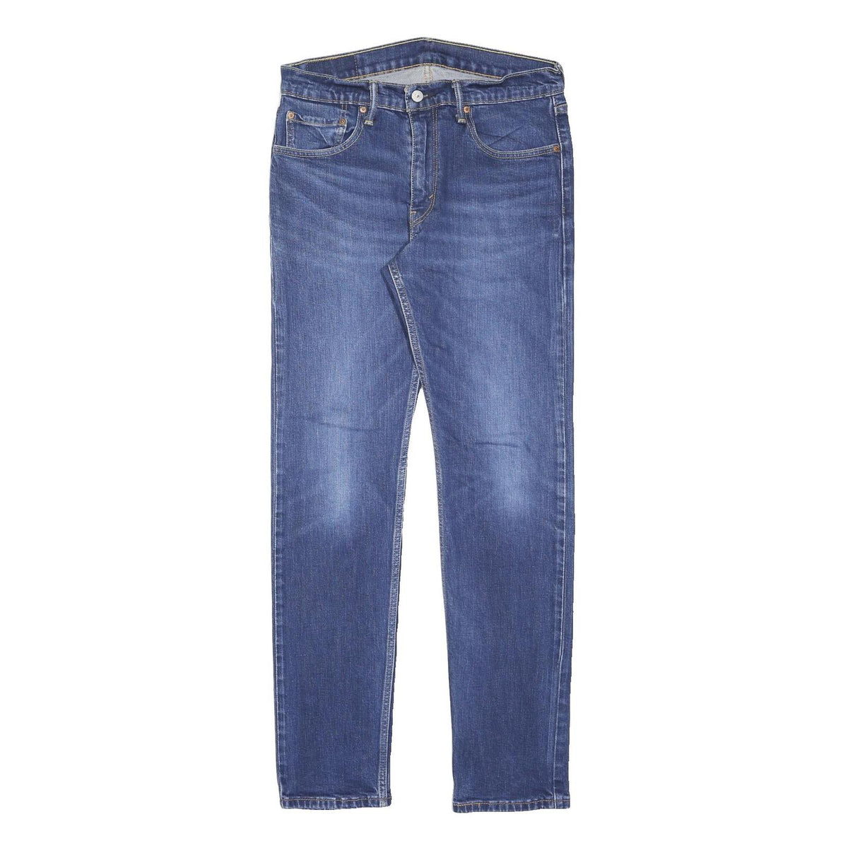 LEVI'S 502 Mens Jeans Blue Regular Straight Denim Medium W32 L32 Zip Cotton