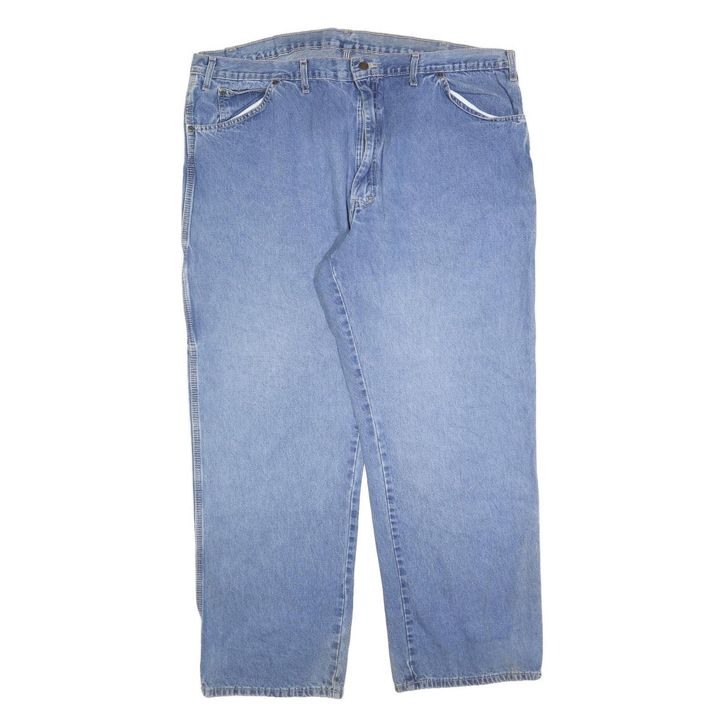 DICKIES Mens Relaxed Blue Denim Jeans W44 L32 Zip Cotton Blend Casual Workwear