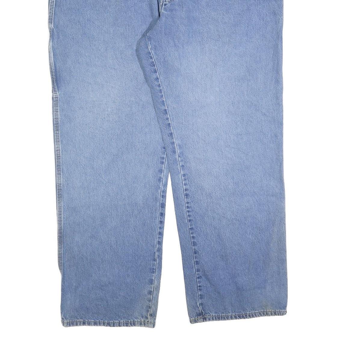 DICKIES Mens Relaxed Blue Denim Jeans W44 L32 Zip Cotton Blend Casual Workwear