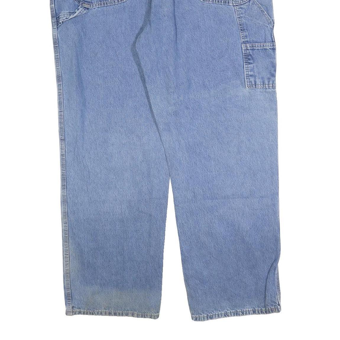 DICKIES Mens Relaxed Blue Denim Jeans W44 L32 Zip Cotton Blend Casual Workwear