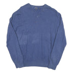 POLO RALPH LAUREN Mens Blue Cotton Blend Plain V Neck Basic Knit M Jumper