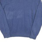POLO RALPH LAUREN Mens Blue Cotton Blend Plain V Neck Basic Knit M Jumper