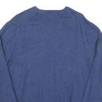POLO RALPH LAUREN Mens Blue Cotton Blend Plain V Neck Basic Knit M Jumper