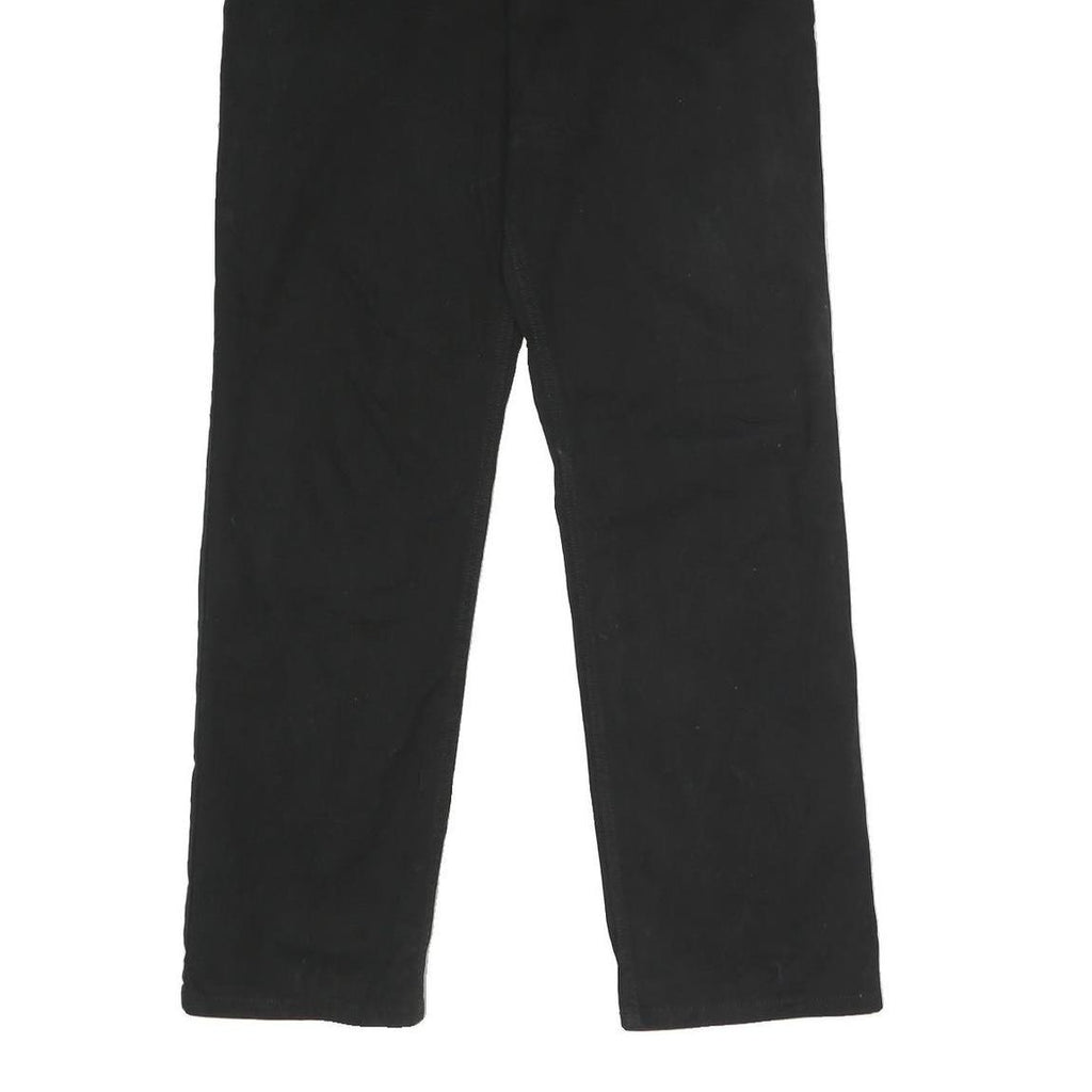 CARHARTT Mens Black Cotton Blend Woven Straight Trousers Relaxed Fit W30 L32