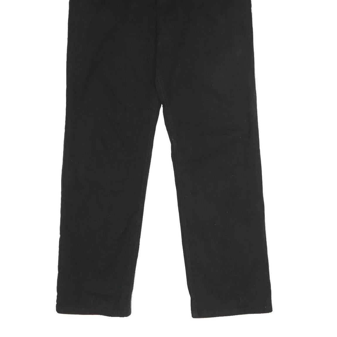 CARHARTT Mens Black Cotton Blend Woven Straight Trousers Relaxed Fit W30 L32