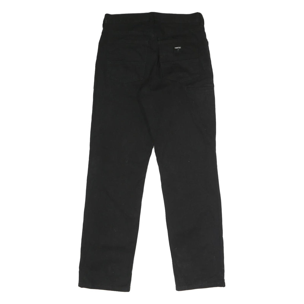 CARHARTT Mens Black Cotton Blend Woven Straight Trousers Relaxed Fit W30 L32