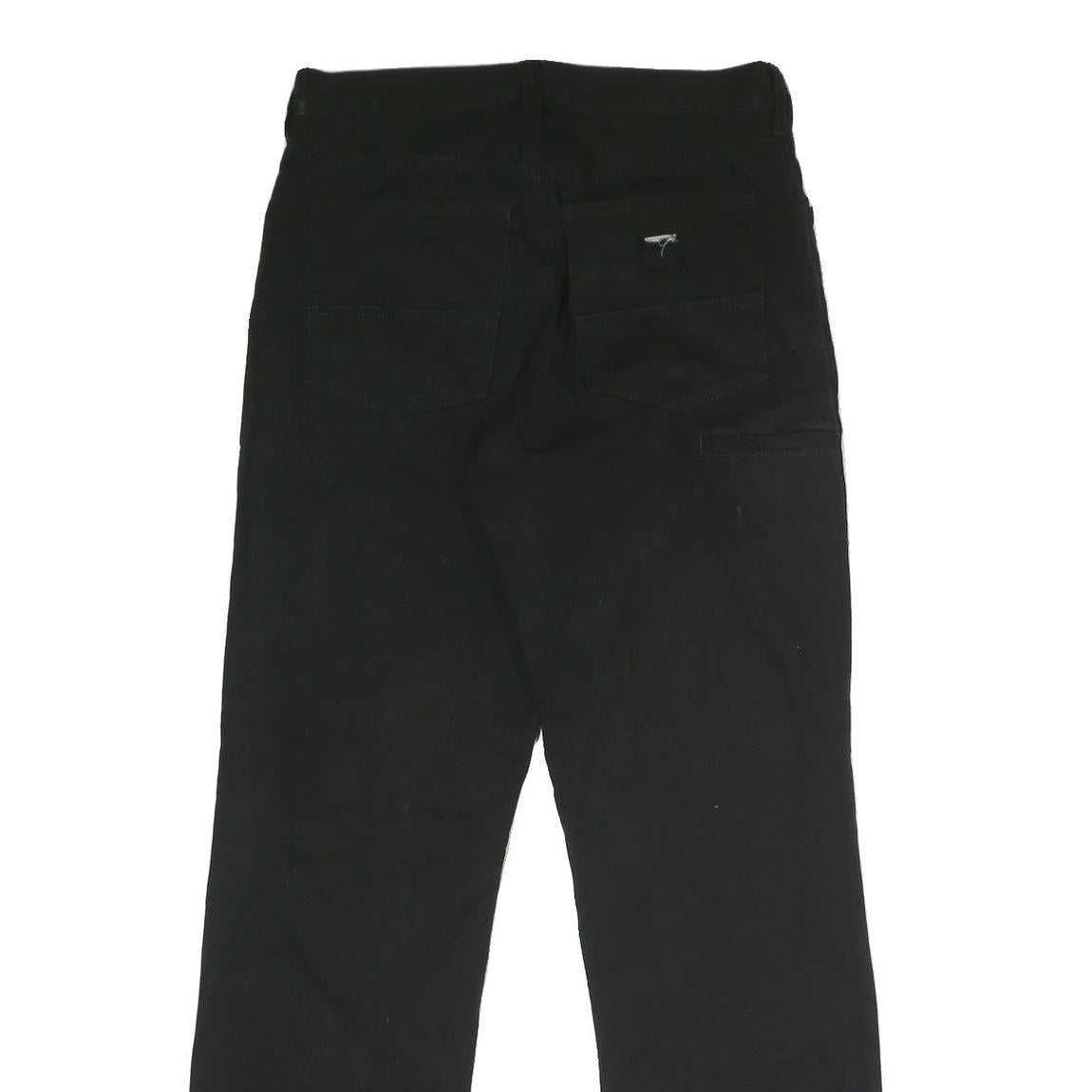 CARHARTT Mens Black Cotton Blend Woven Straight Trousers Relaxed Fit W30 L32