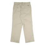 DICKIES Mens Regular Fit Beige Polyester Blend Trousers W36 L30 Workwear Zip