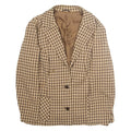 Womens Blazer Jacket Beige Wool Crazy Pattern L