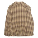 Womens Blazer Jacket Beige Wool Crazy Pattern L