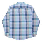 CASA MODA Mens Blue & Beige Check Shirt XL Cotton Blend Long Sleeve Casual