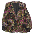 Womens Blazer Jacket Black 90s Crazy Pattern L