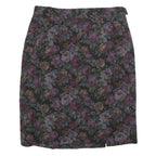 PETER HAHN Womens Purple Floral Print Straight Knee Length Woven Skirt M Elegant