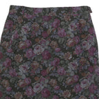 PETER HAHN Womens Purple Floral Print Straight Knee Length Woven Skirt M Elegant