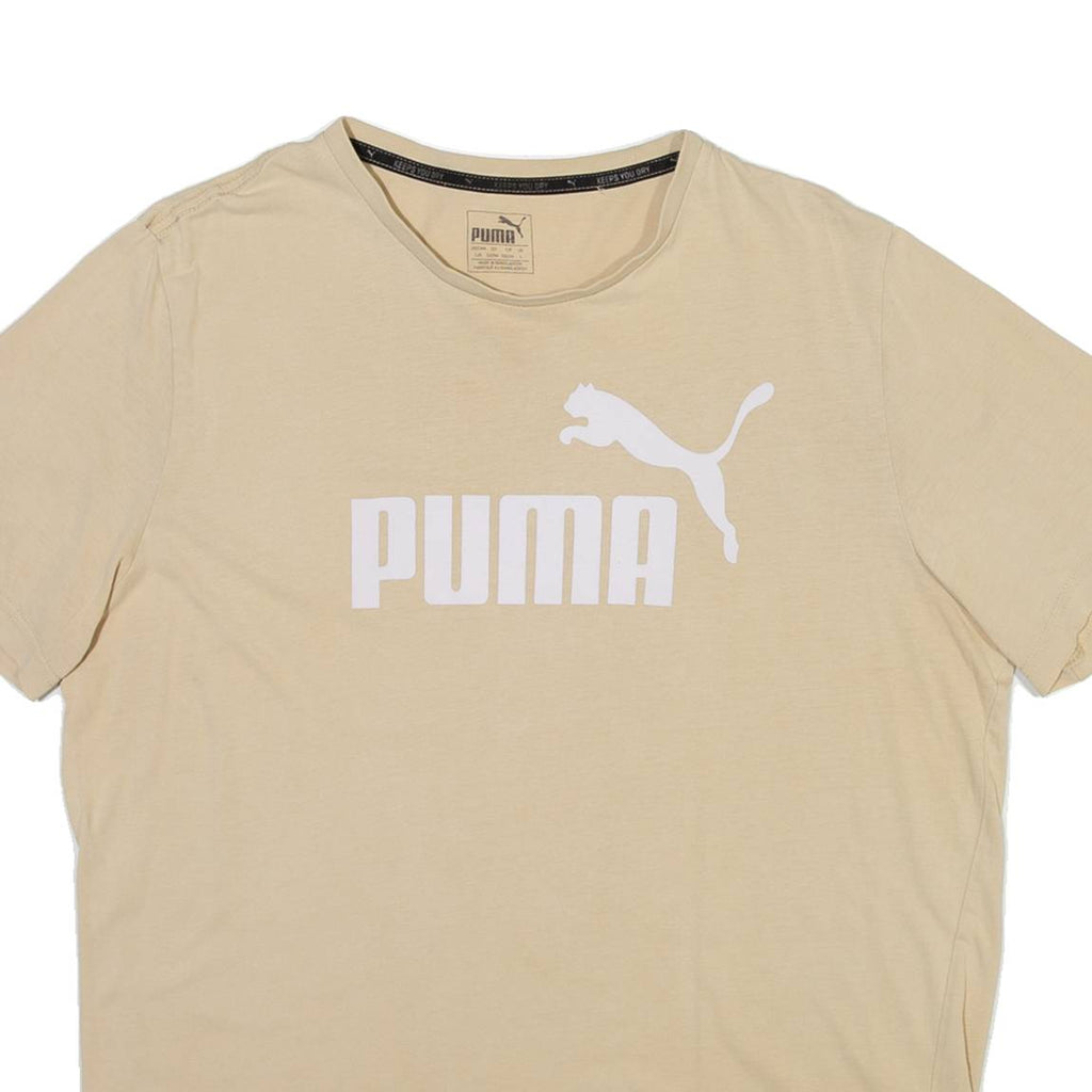 PUMA Mens T-Shirt Beige L