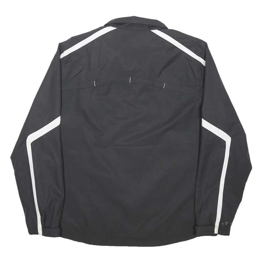 ADIDAS Mens Black & White McNally Athletics Track Jacket L Polyester Blend Zip