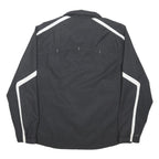ADIDAS Mens Black & White McNally Athletics Track Jacket L Polyester Blend Zip
