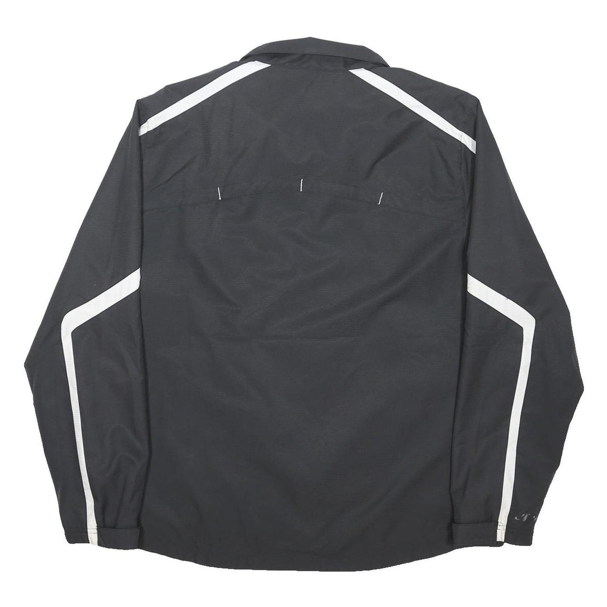 ADIDAS Mens Black & White McNally Athletics Track Jacket L Polyester Blend Zip