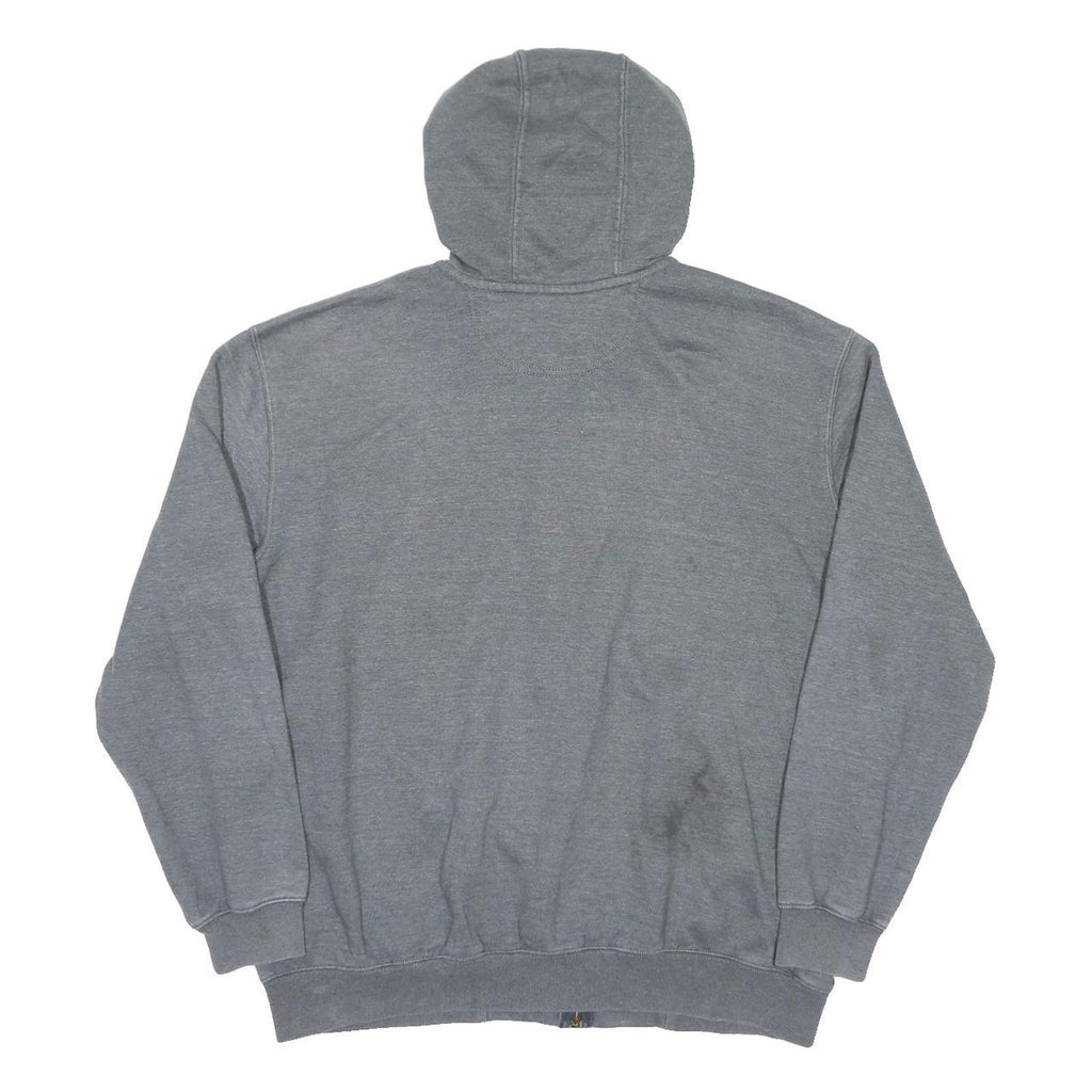 CARHARTT Mens Grey Zip Up Hoodie XL Workwear Cotton Blend Casual Sweatshirt