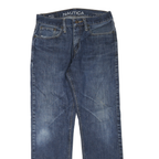 NAUTICA Womens Regular Fit Blue Denim Jeans W30 L30 Cotton Blend Zip Pockets