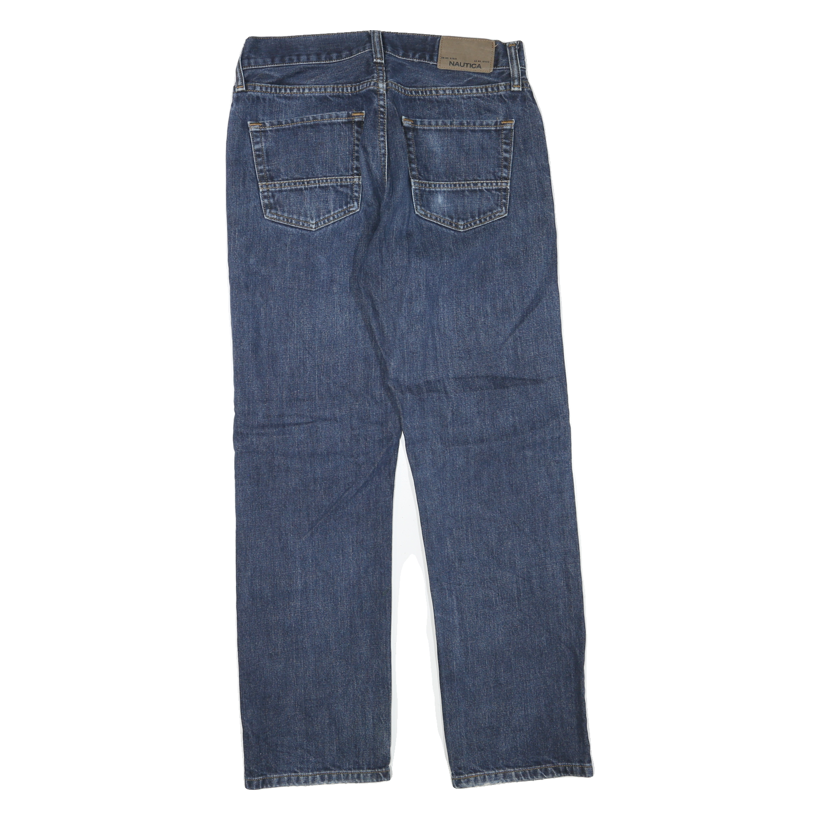 NAUTICA Womens Regular Fit Blue Denim Jeans W30 L30 Cotton Blend Zip Pockets