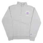 CHAMPION Mens Grey Cal Lutheran Alumni Half Zip M Cotton Blend Sweatshirt