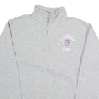 CHAMPION Mens Grey Cal Lutheran Alumni Half Zip M Cotton Blend Sweatshirt