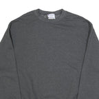 CHAMPION Mens Grey L Crew Neck Cotton Blend Pullover Sweatshirt Classic Comfort