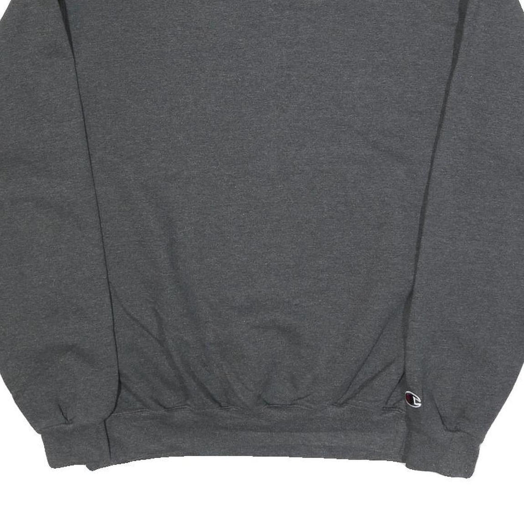 CHAMPION Mens Grey L Crew Neck Cotton Blend Pullover Sweatshirt Classic Comfort