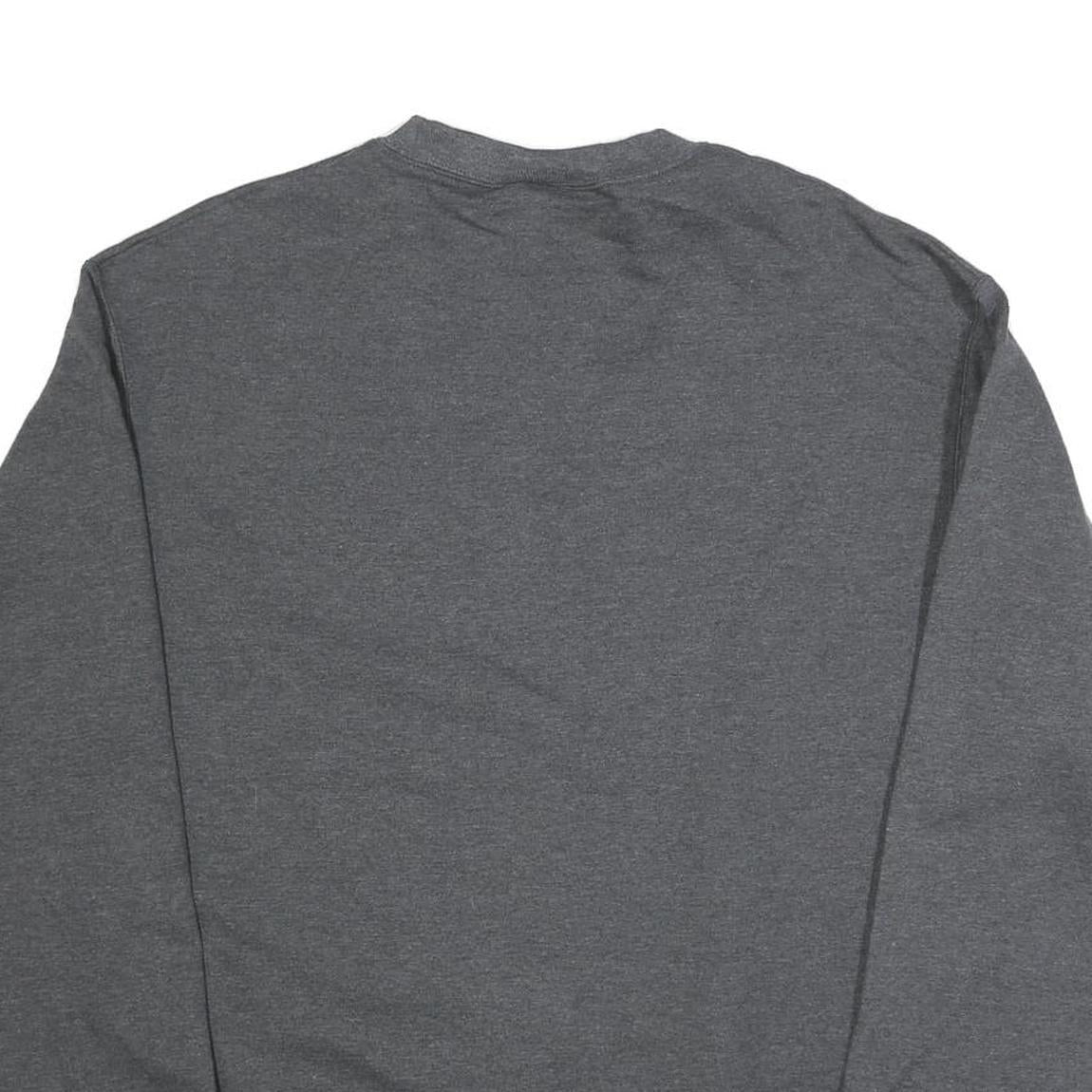 CHAMPION Mens Grey L Crew Neck Cotton Blend Pullover Sweatshirt Classic Comfort