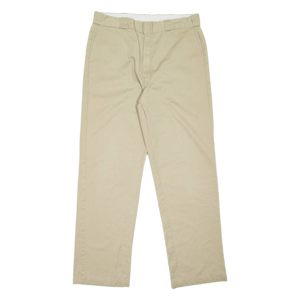 DICKIES Workwear Mens Trousers Beige Regular Straight W35 L33