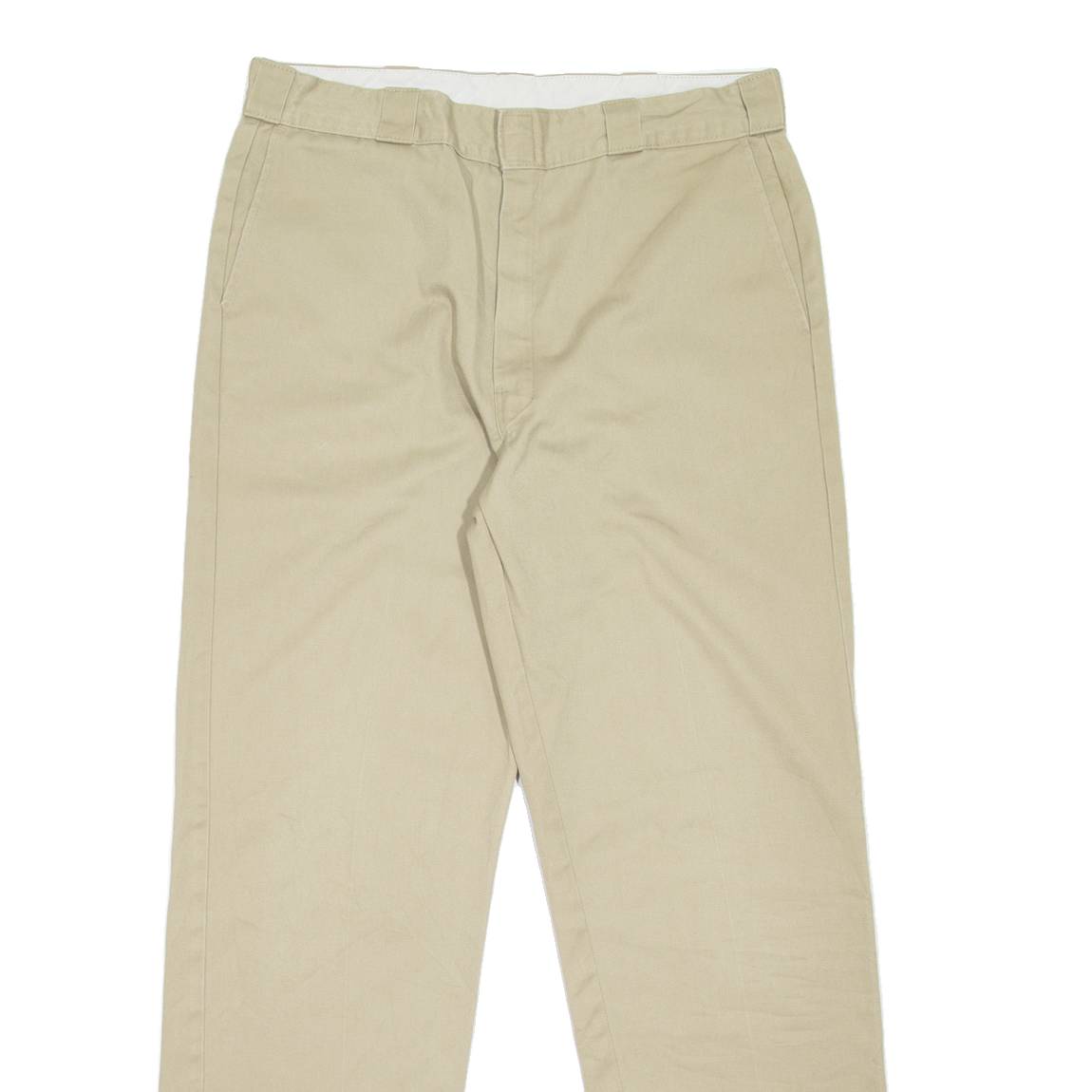DICKIES Workwear Mens Trousers Beige Regular Straight W35 L33