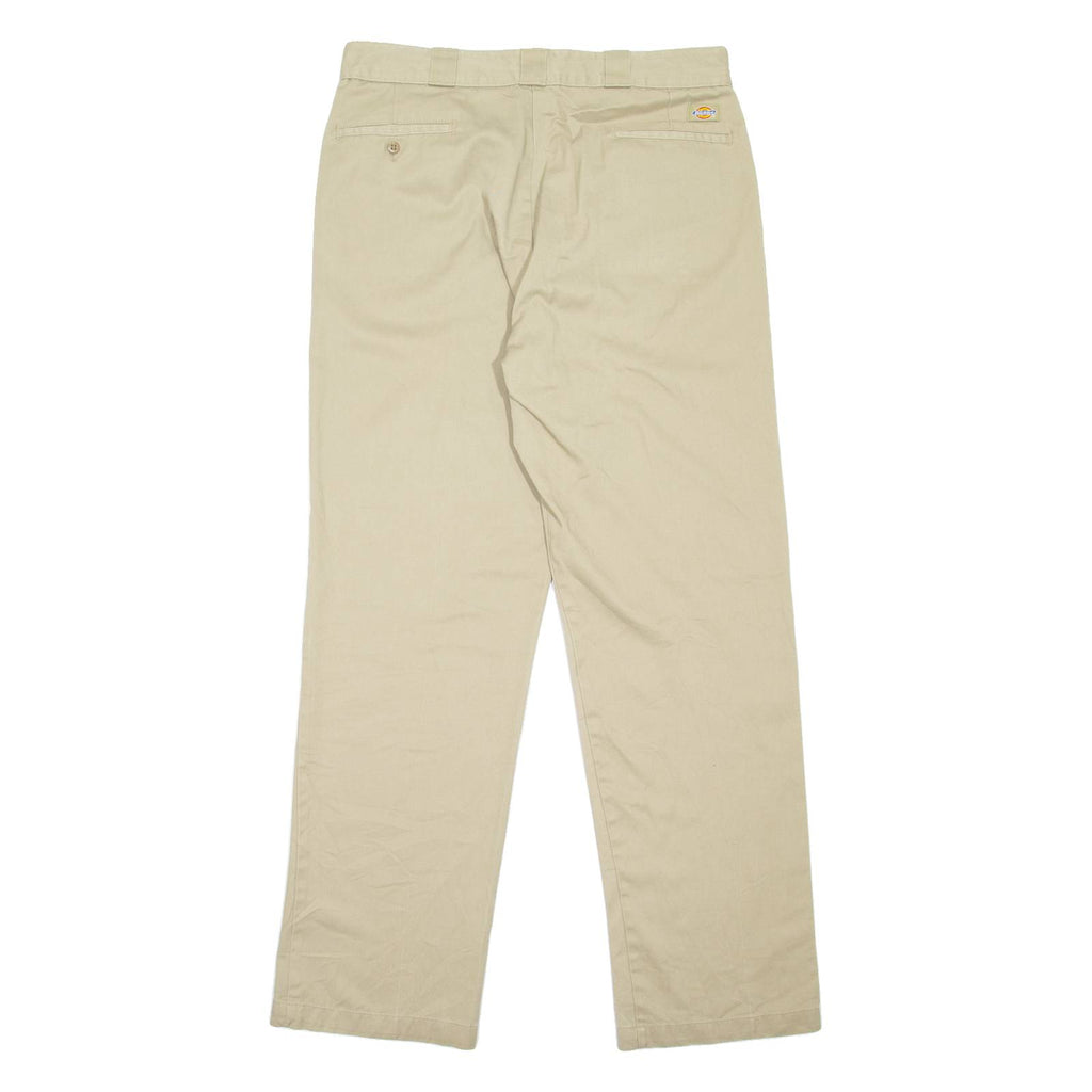 DICKIES Workwear Mens Trousers Beige Regular Straight W35 L33