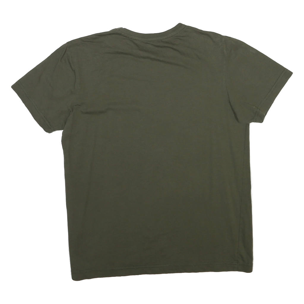 PUMA Womens Green Graphic T-Shirt L Short Sleeve Crew Neck Cotton Blend