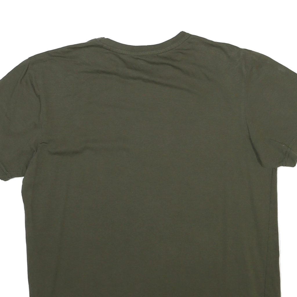 PUMA Womens Green Graphic T-Shirt L Short Sleeve Crew Neck Cotton Blend